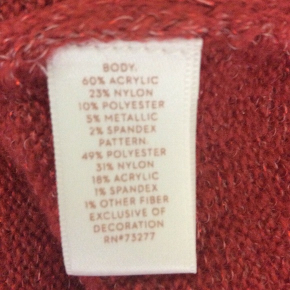 LC LAUREN CONRAD Burnt Red Sequin Penguin Holiday Sweater X-Large NEW - Picture 11 of 11